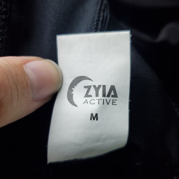 Zyia Active Womens Black Mesh Zip Back One More Rep Sports Bra Size Medium - Picture 3 of 4